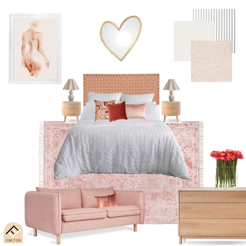 Master bedroom pink Mood Board by Five Files Design Studio on Style Sourcebook