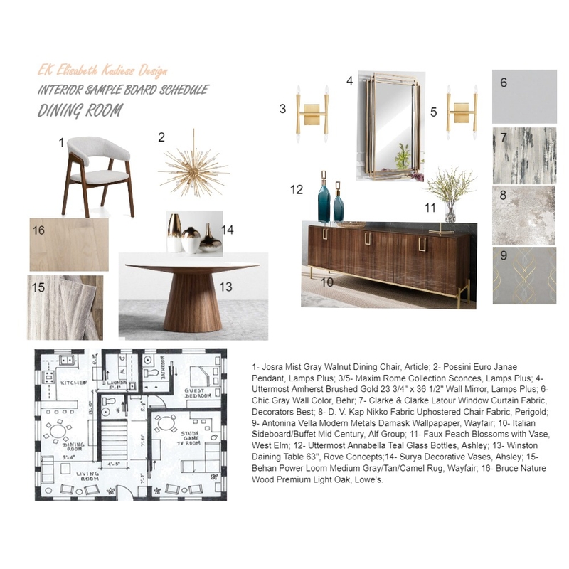 Final Dining room schedule Mood Board by LisaUS on Style Sourcebook