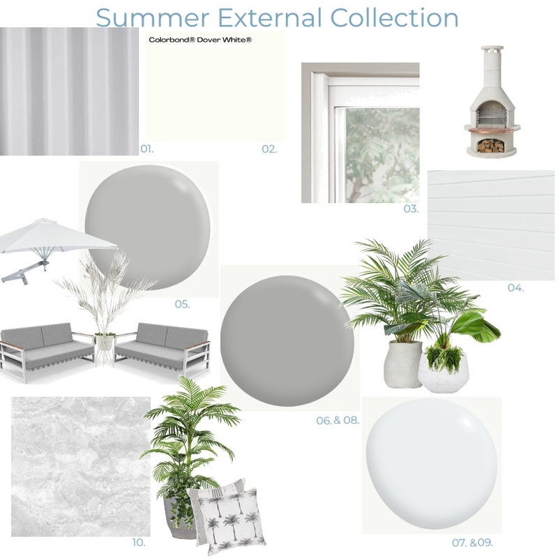 Summer External Collection Mood Board by Altitude Homes on Style Sourcebook