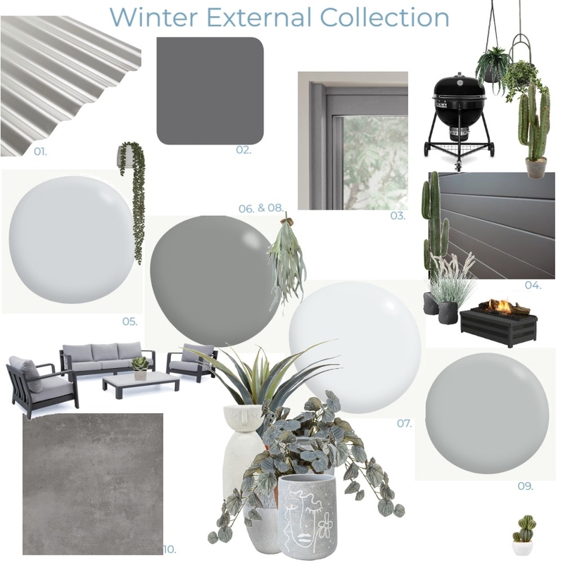 Winter External Collection Mood Board by Altitude Homes on Style Sourcebook