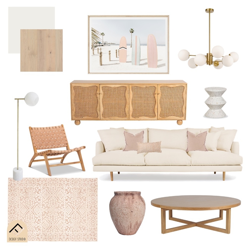 living room pink Mood Board by Five Files Design Studio on Style Sourcebook
