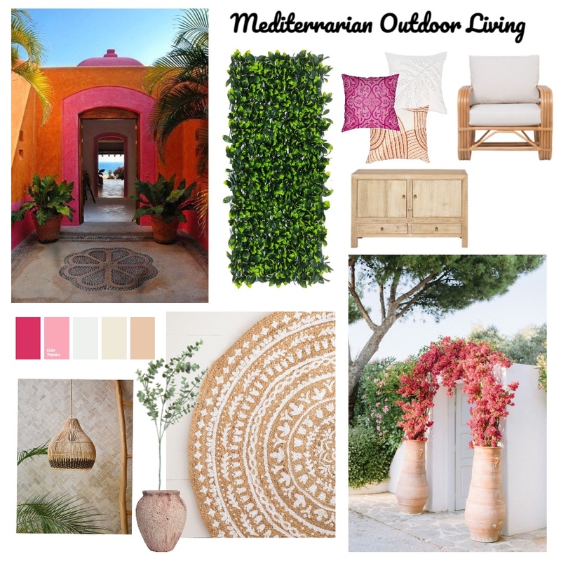 Mediterranean Outdoor Living Mood Board by Truly Shine on Style Sourcebook