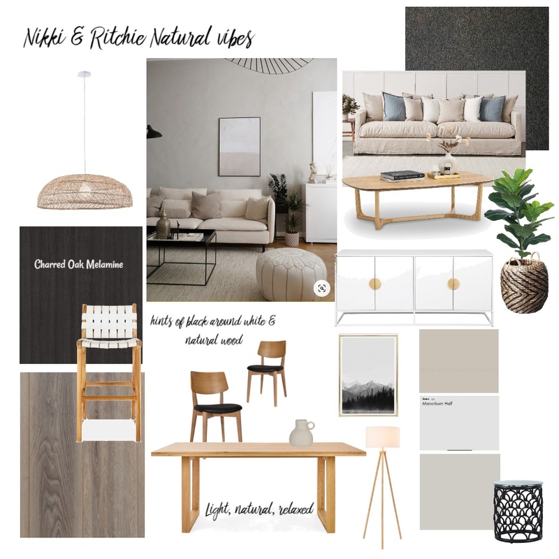 Nikki and Ritchie Natural Vibes Mood Board by KarenMcMillan on Style Sourcebook