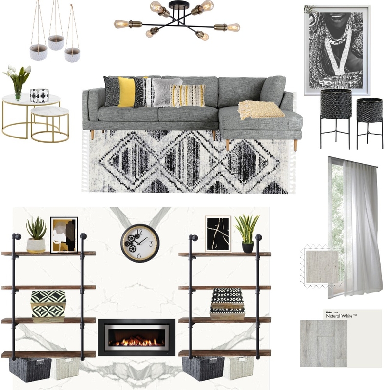 Mod 9_Geometric Greyze_Living room Mood Board by Claudia Hendrickse on Style Sourcebook