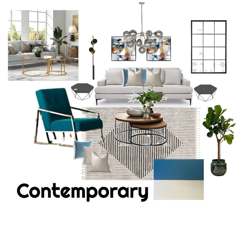 Contemporary living room space Mood Board by Seriade on Style Sourcebook