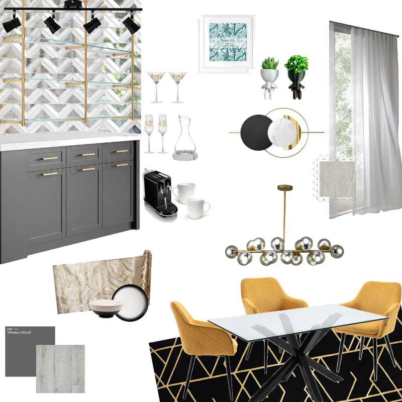 Mod 9_Geometric Greyze_Dining room Mood Board by Claudia Hendrickse on Style Sourcebook