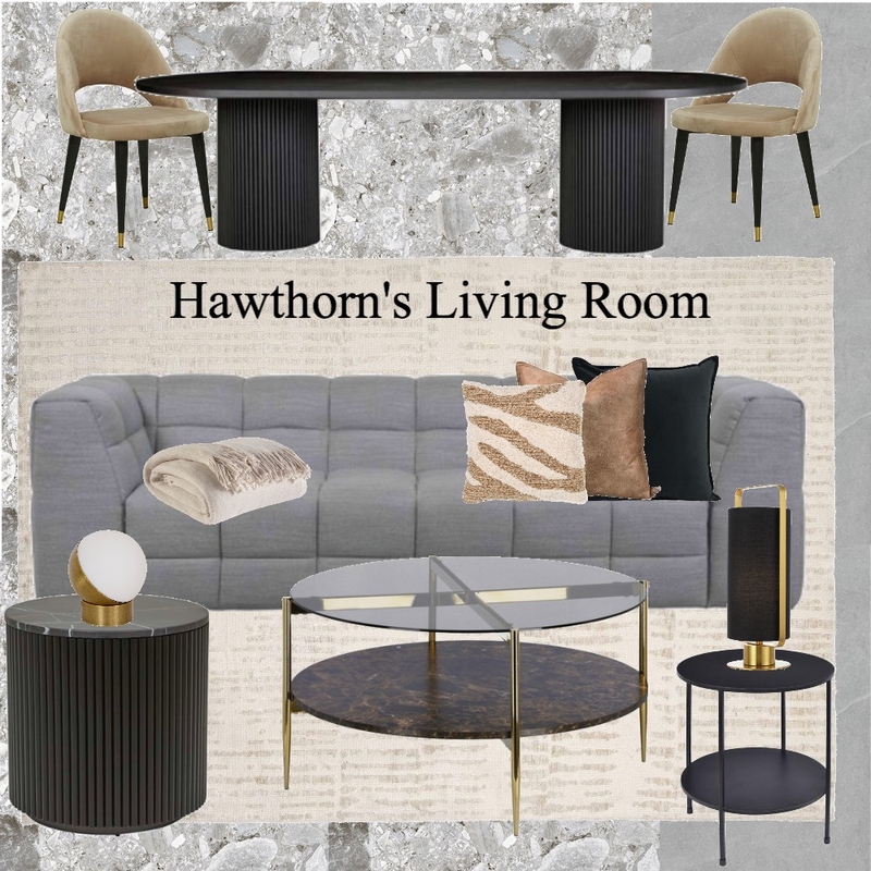 Hawthorn's Living Room Mood Board by Sonja Ellisa Designs on Style Sourcebook