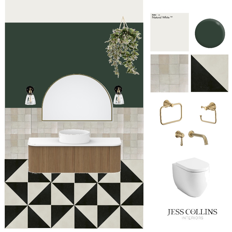 Powder Room Mood Board by Jess Collins Interiors on Style Sourcebook