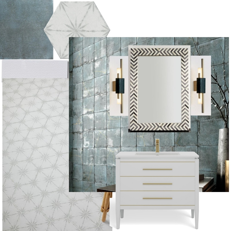 SURBHI POWDER hexagon MIRROR1 Mood Board by rachna mody on Style Sourcebook