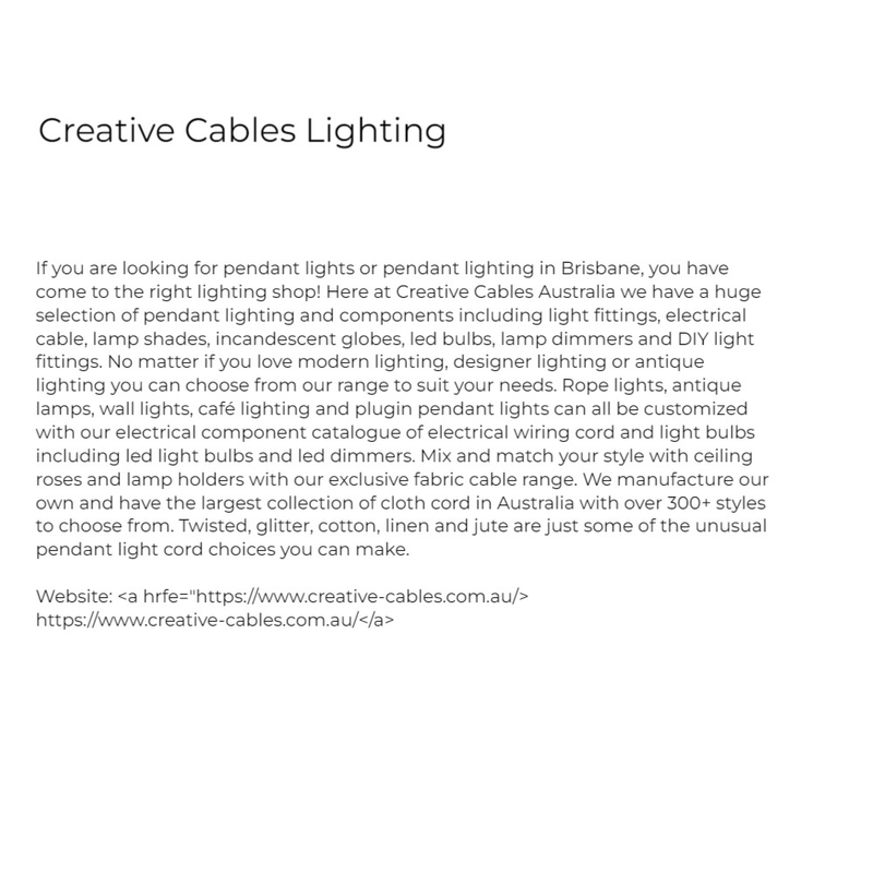 Creative Cables Mood Board by Creative Cables Lighting on Style Sourcebook