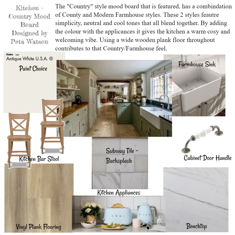 Kitchen Country Style Mood Board by petabutterfly on Style Sourcebook