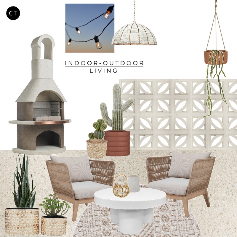Indoor\Outdoor Living Mood Board by Carly Thorsen Interior Design on Style Sourcebook
