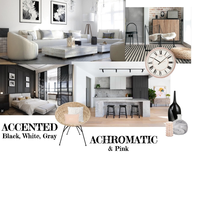 Accented Achromatic Scheme Mood Board by KMDiDio12 on Style Sourcebook