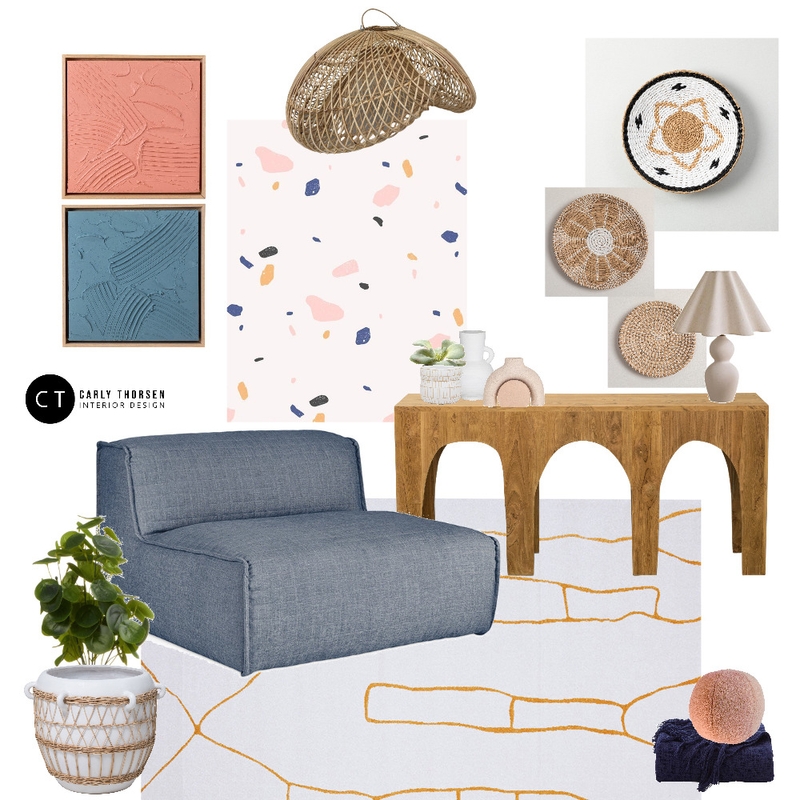 Eclectic Living Mood Board by Carly Thorsen Interior Design on Style Sourcebook