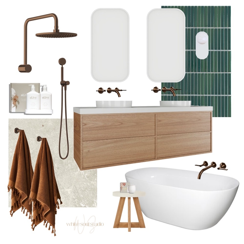 Mid Century Modern - Master Ensuite Mood Board by Courtney Breen on Style Sourcebook