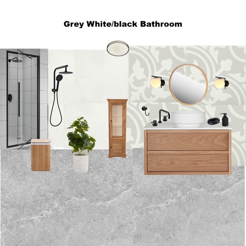 Avashni's Grey and white bathroom Mood Board by Asma Murekatete on Style Sourcebook