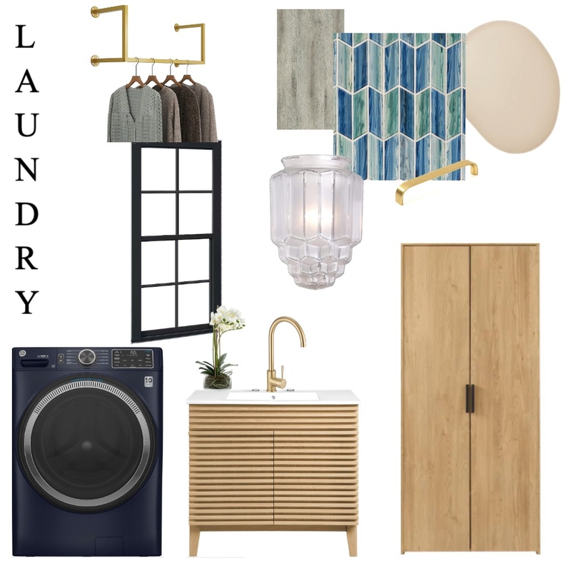 Blue Laundry Room Mood Board by Tiffany Hendricks on Style Sourcebook