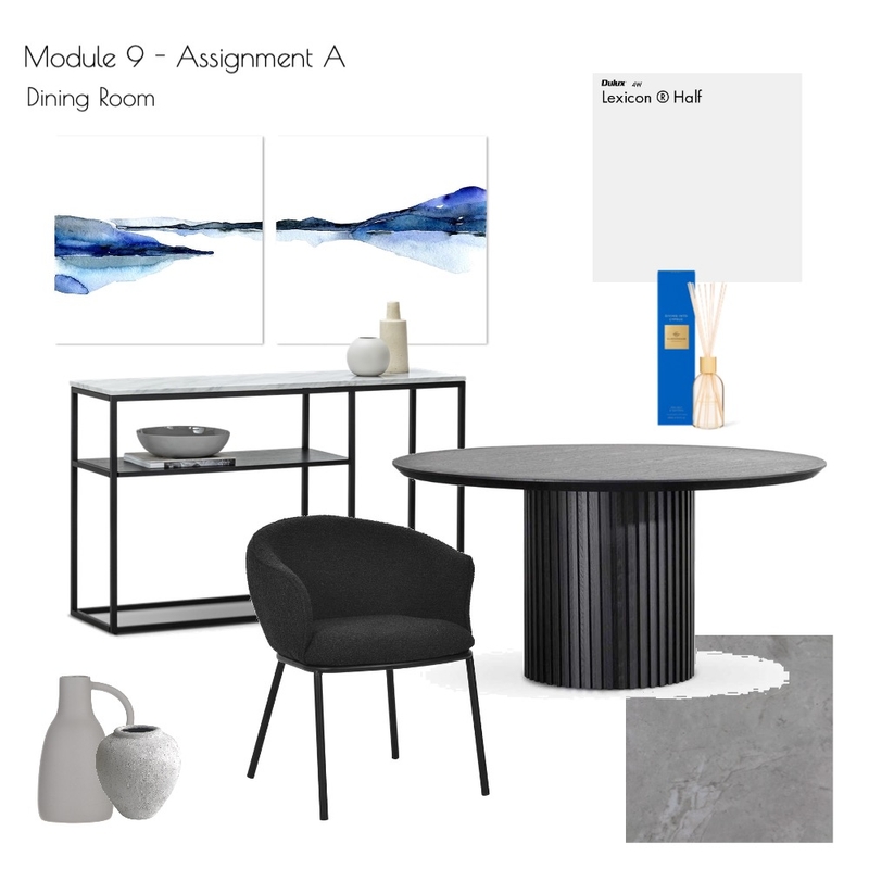 Module 9 - Assignment A Dining Room Mood Board by Sarah Earnshaw Interior Design on Style Sourcebook