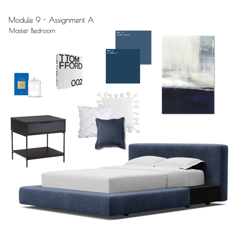 Module 9 - Assignment A Master Bedroom Mood Board by Sarah Earnshaw Interior Design on Style Sourcebook