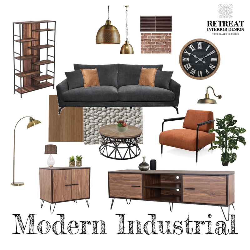 Modern Industrial Mood Board by Retreat Interior Design on Style Sourcebook