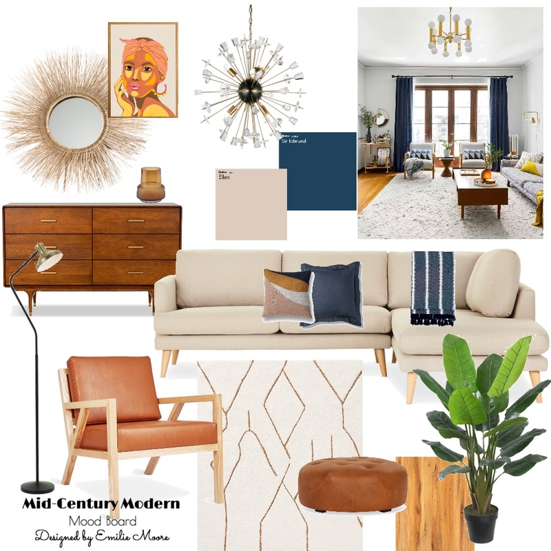 Mid-century Modern Mood Board by EmilieM on Style Sourcebook