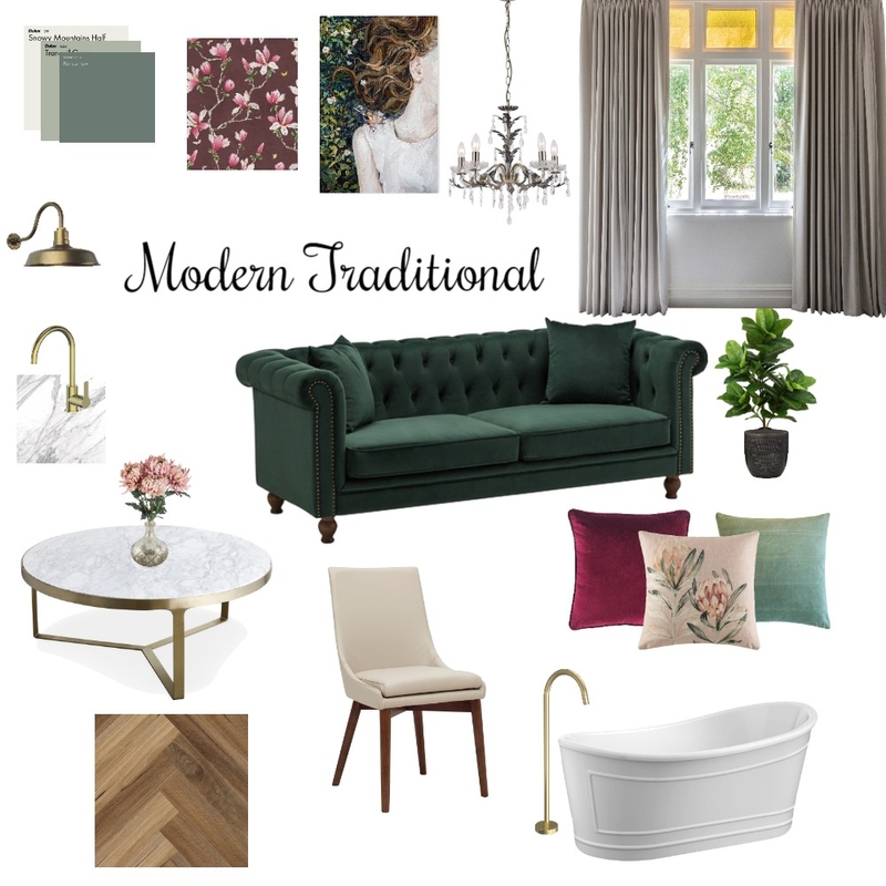 Modern Traditional Mood Board by JoBell on Style Sourcebook