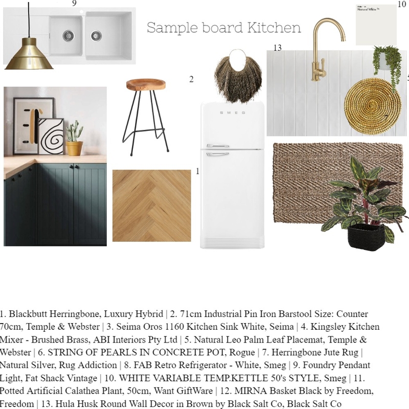 Sample board kitchen Mood Board by SarHemming on Style Sourcebook