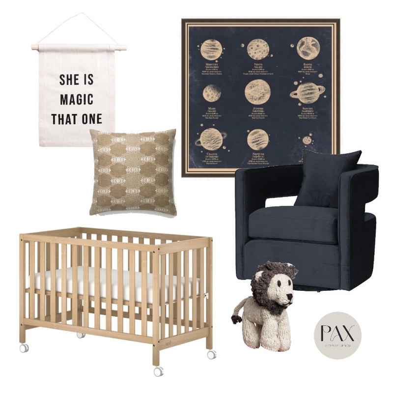 Navy & Natural Nursery Mood Board by PAX Interior Design on Style Sourcebook