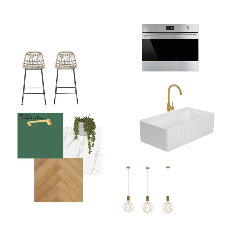 Kitchen - Wood, Green, White, Black Mood Board by Skylight on Style Sourcebook