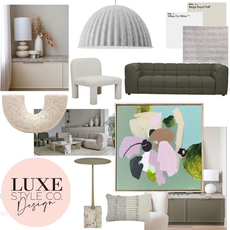 Fern beige living room selections Mood Board by Luxe Style Co. on Style Sourcebook