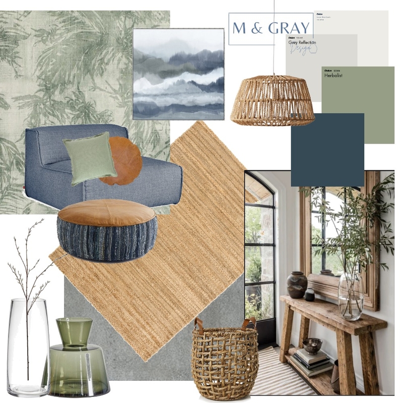 Modern Rustic Entertainment Area Mood Board by M & Gray Design on Style Sourcebook