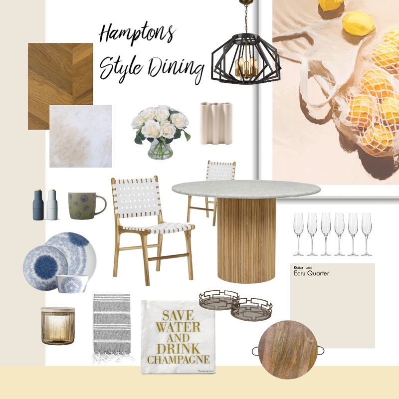 Hamptons Style Dining Room Mood Board by Dorina on Style Sourcebook