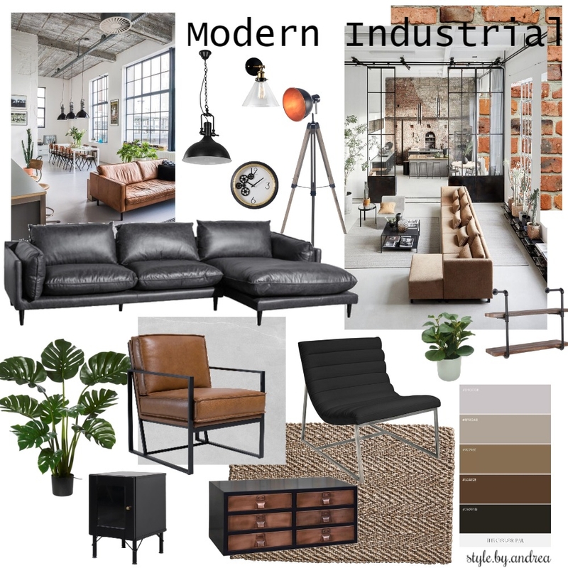 Modern Industrial Mood Board by style.by.andrea on Style Sourcebook