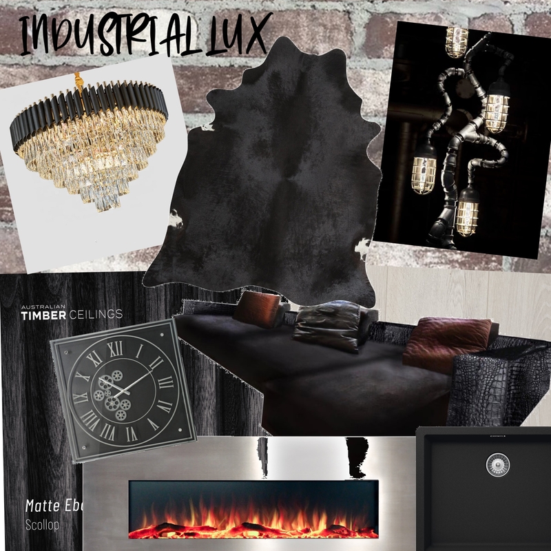 INDUSTRIAL LUX CHALLENGE Mood Board by kriziaba1 on Style Sourcebook