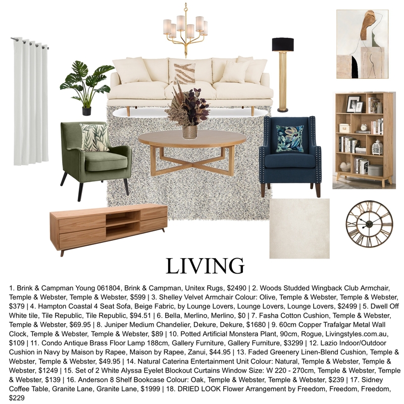 Living interior Mood Board by Isha02 on Style Sourcebook