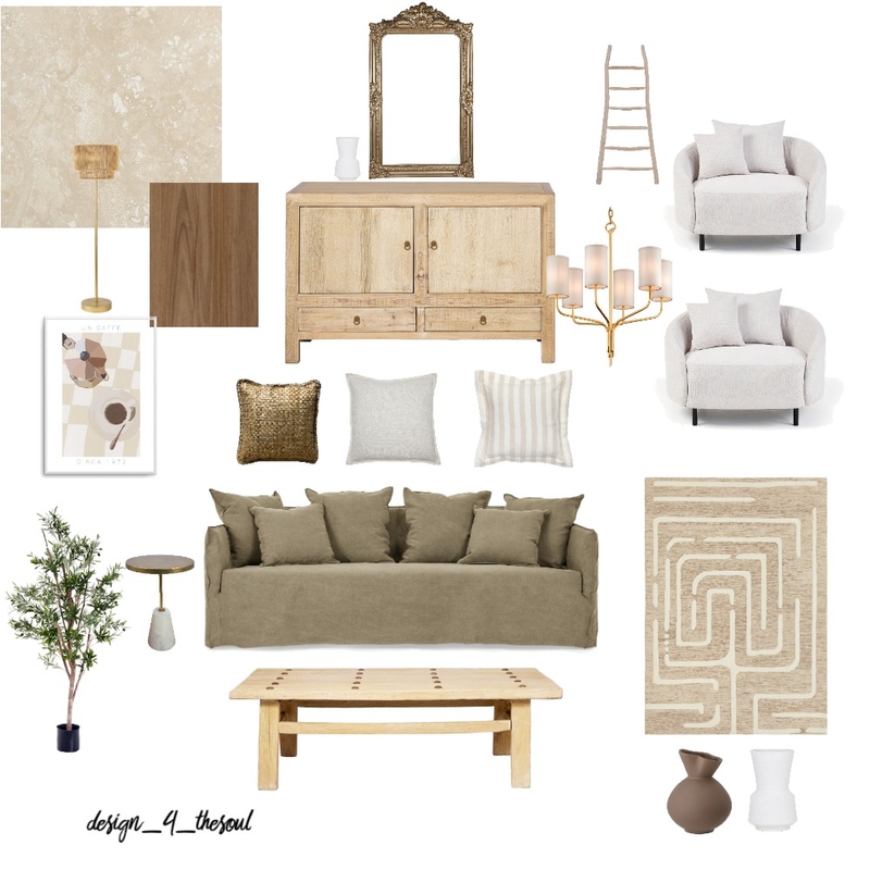 Neutral Living Space Mood Board by design_4_thesoul on Style Sourcebook