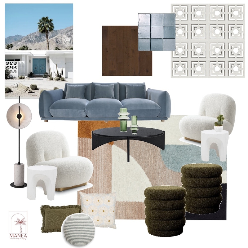Contemporary Mid Century Living Mood Board by Manea Interiors on Style Sourcebook