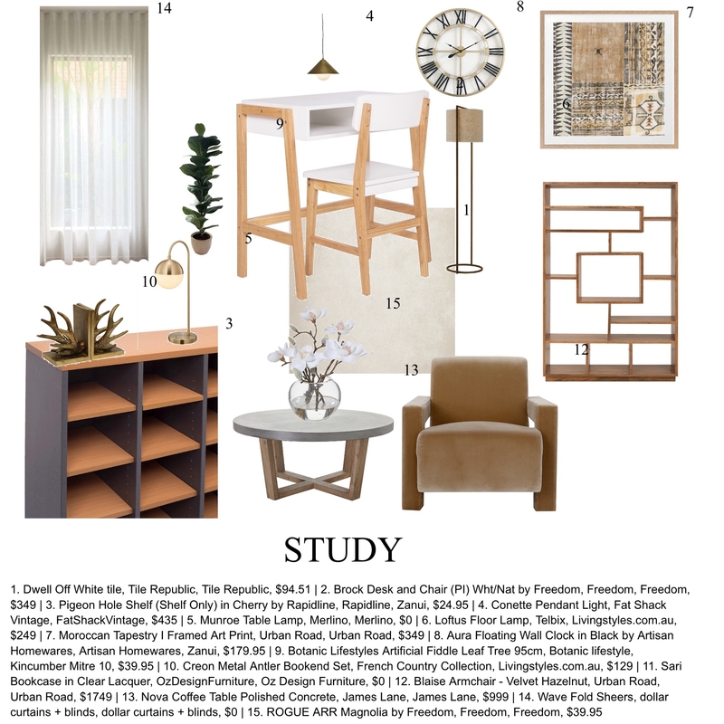 STUDY Mood Board by Isha02 on Style Sourcebook