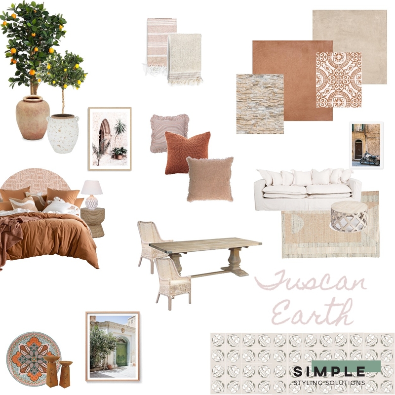 Tuscan Earth Mood Board by Simplestyling on Style Sourcebook