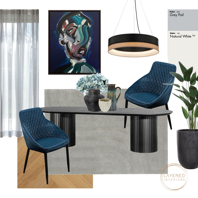 Moody Sophisticated Dining Room Mood Board by Layered Interiors on Style Sourcebook