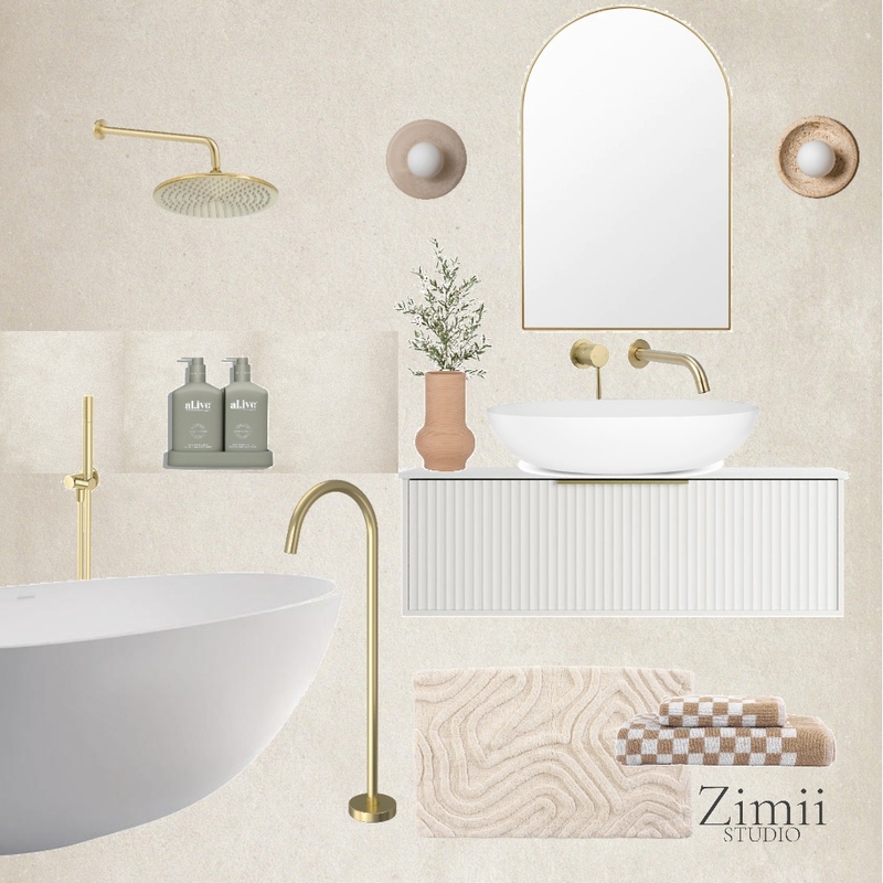 Neutral Bathroom Mood Board by Zimii Studio on Style Sourcebook