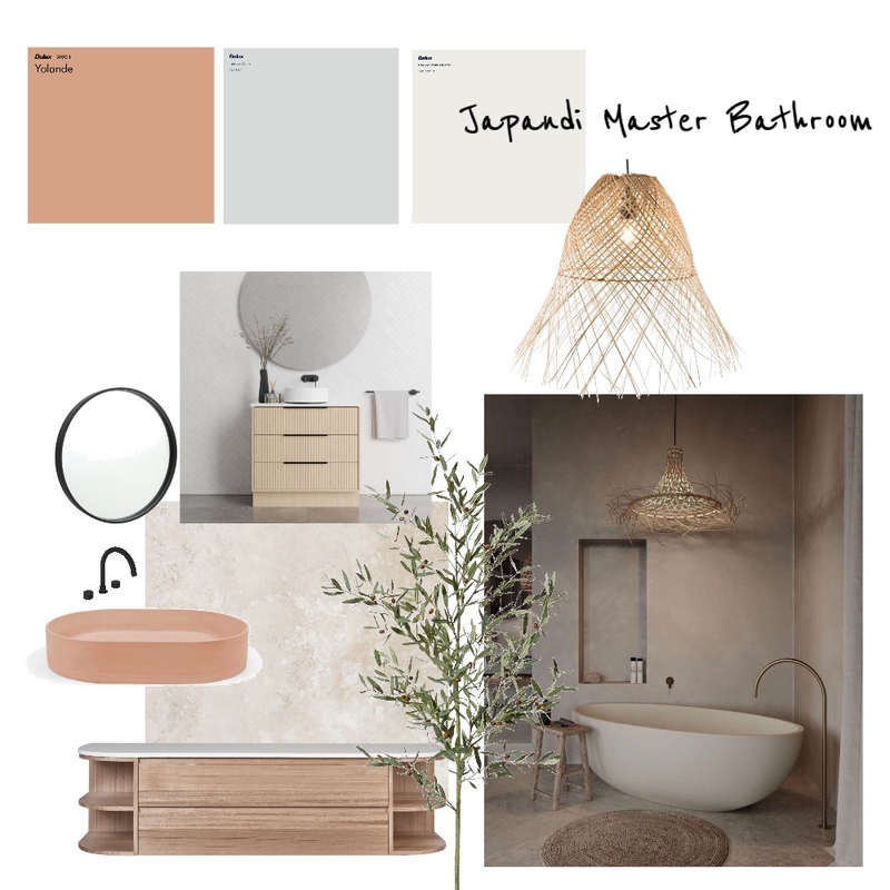 Japandi master bathroom Mood Board by MSP Styling & Design on Style Sourcebook