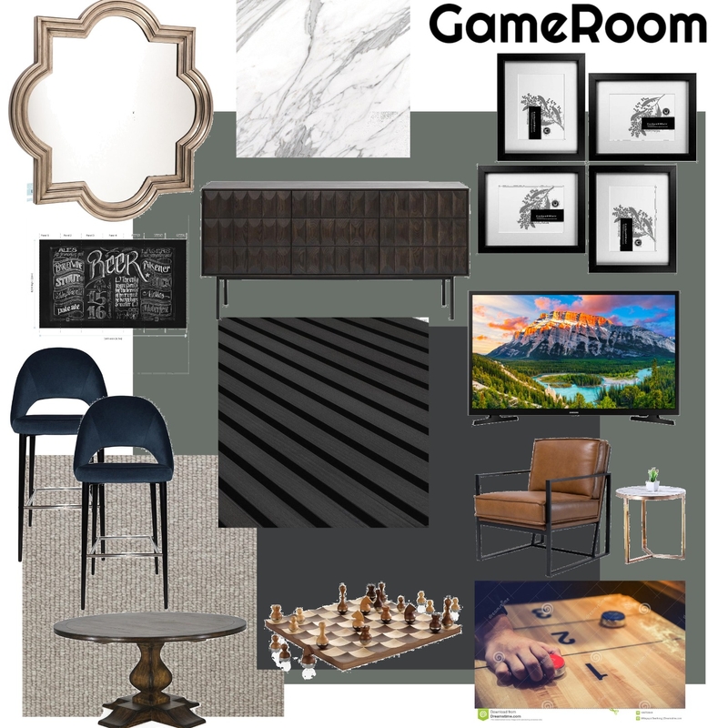 Game Room Mood Board by Lindsay Renee on Style Sourcebook