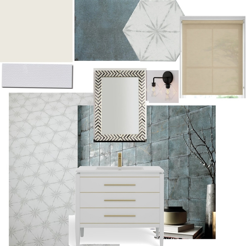 SURBHI POWDER hexagon MIRROR1 Mood Board by rachna mody on Style Sourcebook