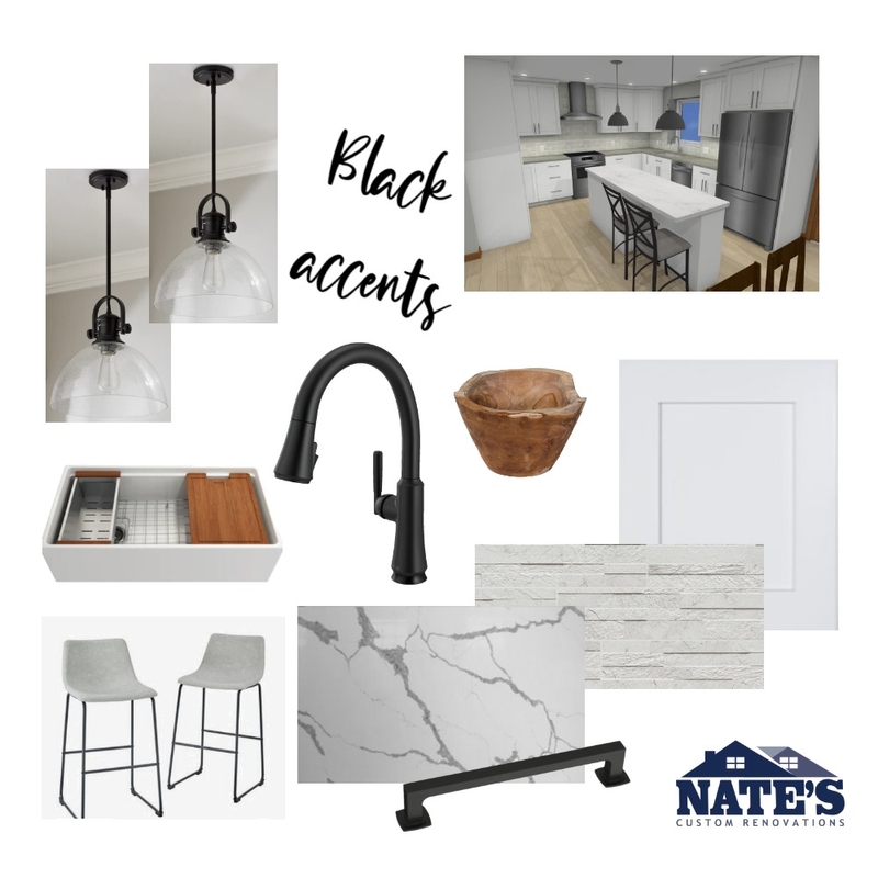 black accents Mood Board by lincolnrenovations on Style Sourcebook