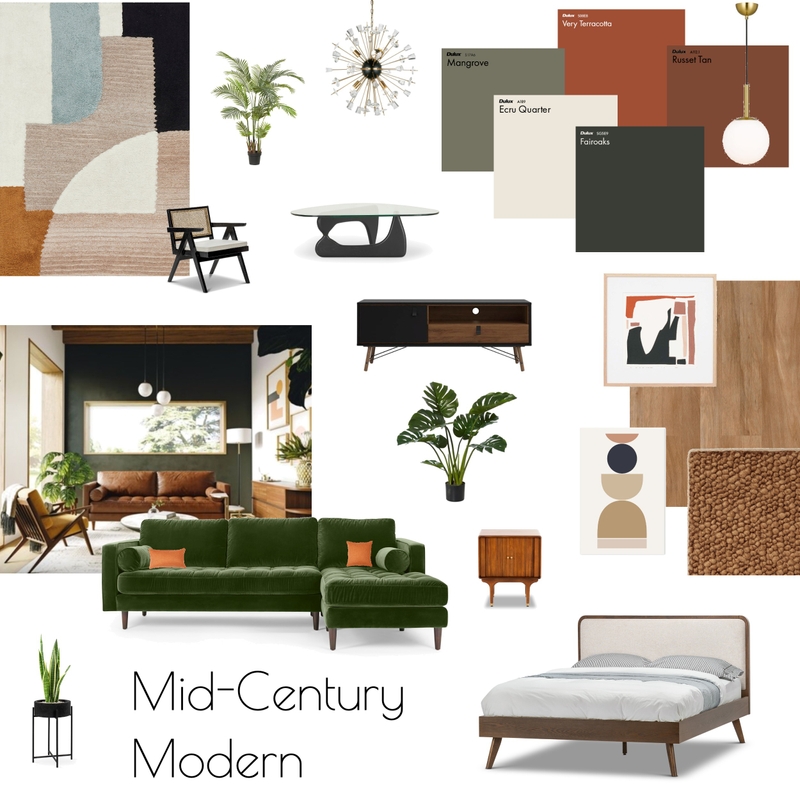 Mid-Century Modern Mood Board by deborahweiser on Style Sourcebook