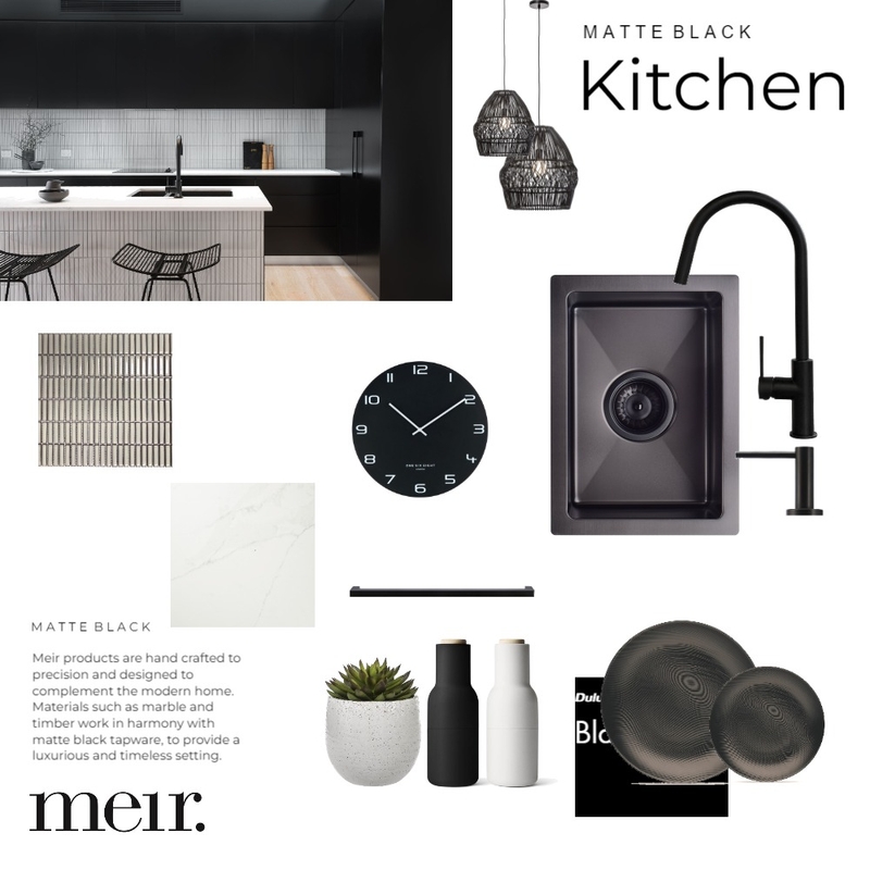 Meir | Matte Black Kitchen Mood Board by Meir on Style Sourcebook