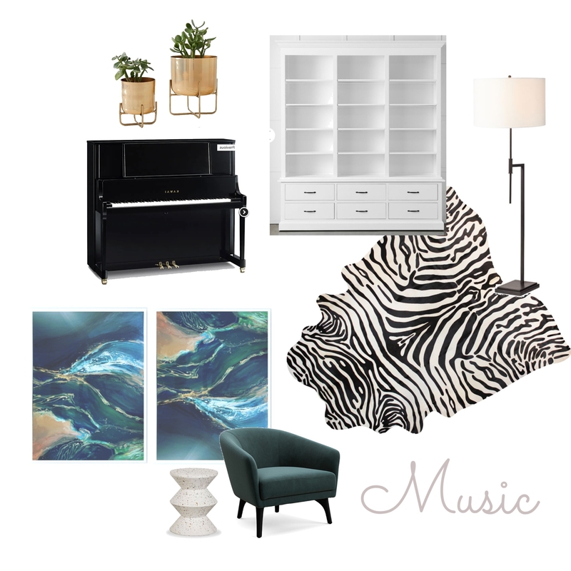 Music Mood Board by Boutique Yellow Interior Decoration & Design on Style Sourcebook