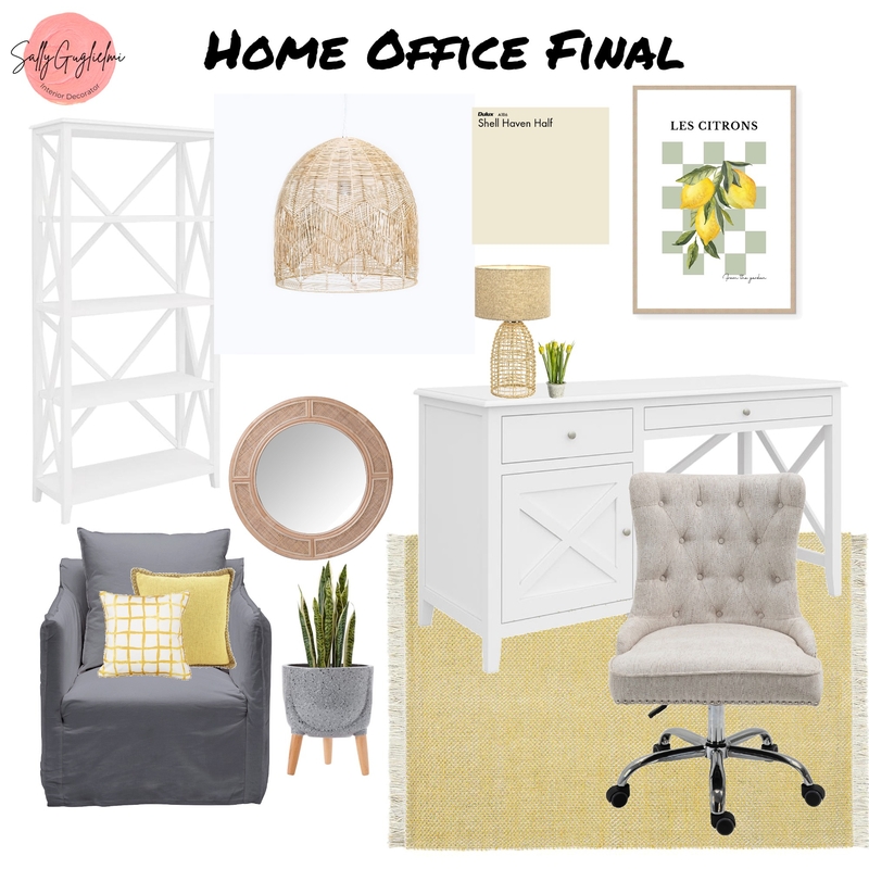 Bright Fresh Home Office Mood Board by sally guglielmi on Style Sourcebook