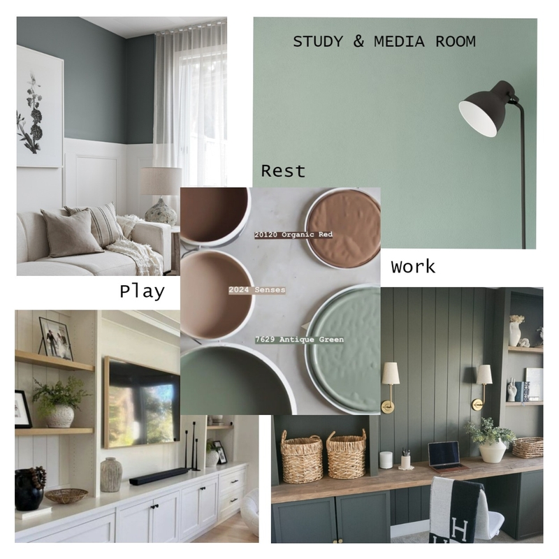 STUDY MEDIA ROOM Mood Board by Marina Yates on Style Sourcebook